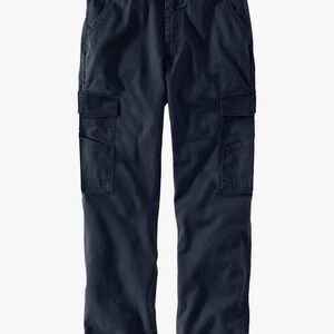 Carhartt Pants Men's 34X32 Dark Blue Flame Resistant Relaxed Fit Cargo Pants